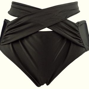 High waisted *chic* tie bikini bottom large